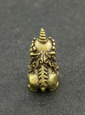 复古实心瑞兽獬豸小摆件