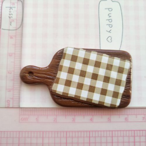 微缩仿真格子垫纸食玩披萨盘子娃娃屋捏捏装饰盘手工diy树脂配件 - 图2