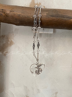 Fanxy韩国新款爱心项链女小众设计感高级轻奢气质百搭颈链配饰