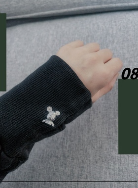 合作款925纯银小熊按扣刻字迷你小胸针可当耳钉衣领扣小众轻奢