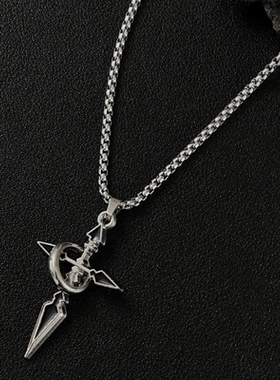 十字架吊坠男款项链男士潮牌百搭链子配饰男生潮流卫衣挂坠