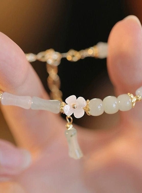 新中式复古竹节小众手链ins时尚温柔高级感