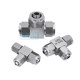 304 stainless steel quick screw tee in-between connector pu pipe hose tetrafluoronylon pipe T-type positive tee fast air pipe