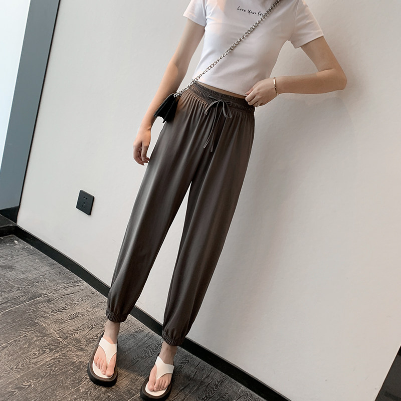 冰丝速干裤夏季运动宽松束脚哈伦裤 的魅休闲裤