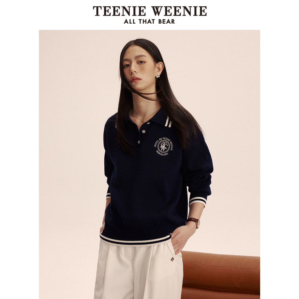 teenieweenie小熊polo领套头女毛衣 TeenieWeenie毛衣