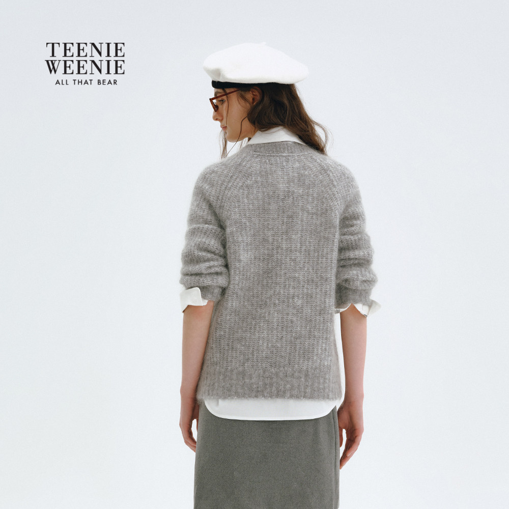 TeenieWeenie小熊女装毛针织衫秋冬基础简约易搭时尚保暖舒适毛衣,淘宝优惠券,粉丝福利购,淘宝优惠卷