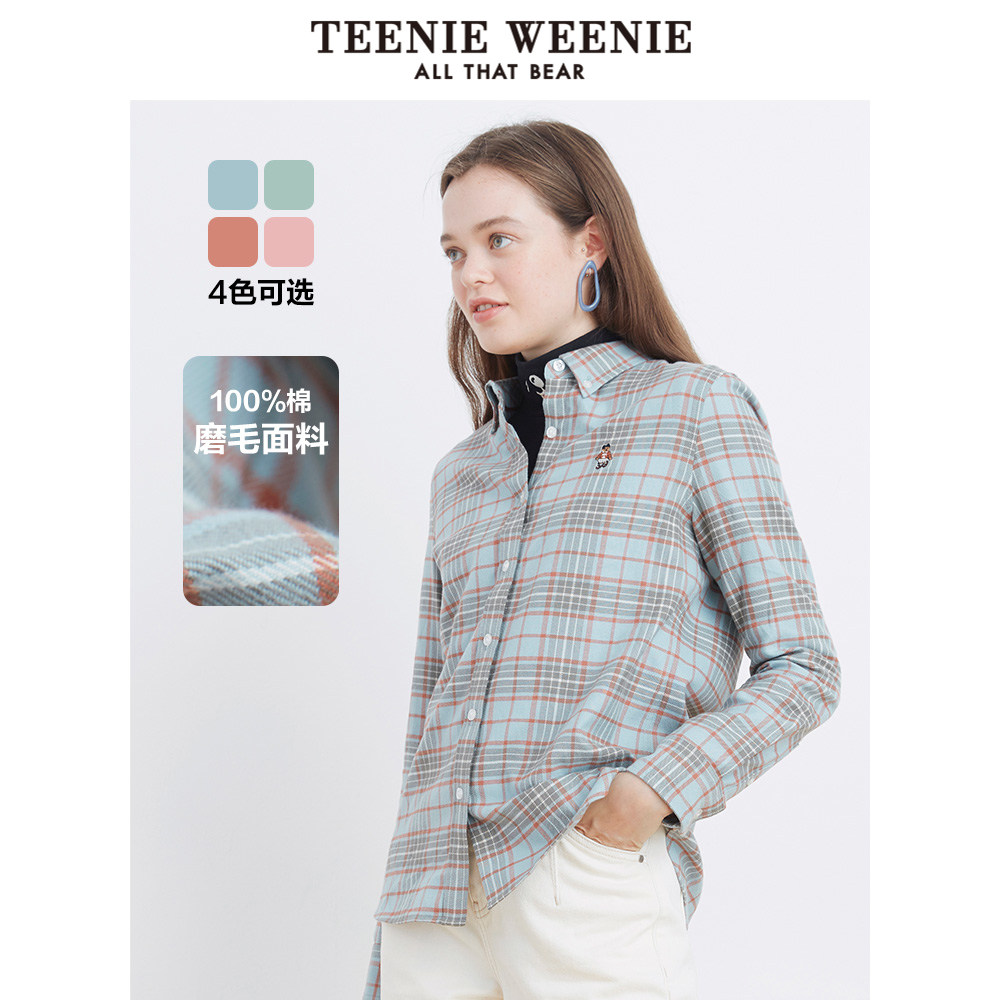teenieweenie小熊格子女复古衬衫 TeenieWeenie衬衫