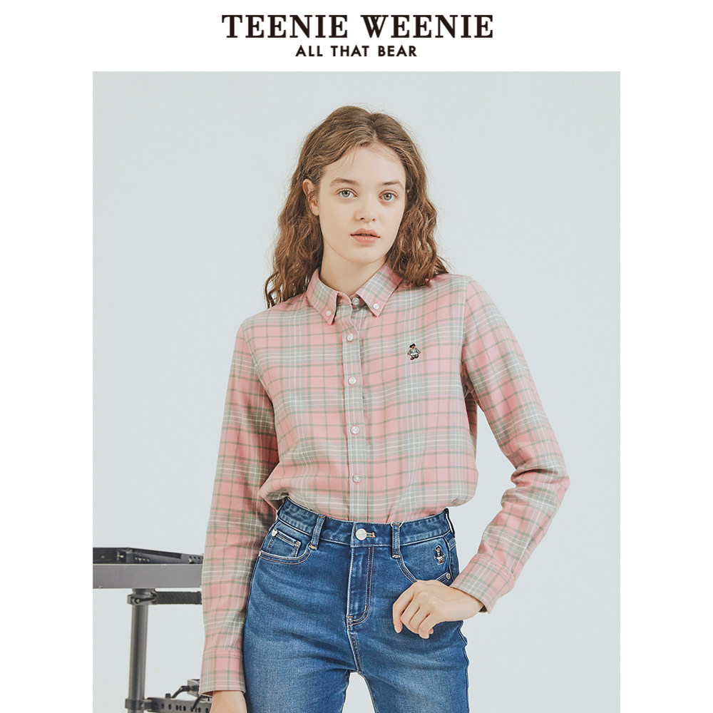 teenieweenie小熊格子女复古衬衫 TeenieWeenie衬衫