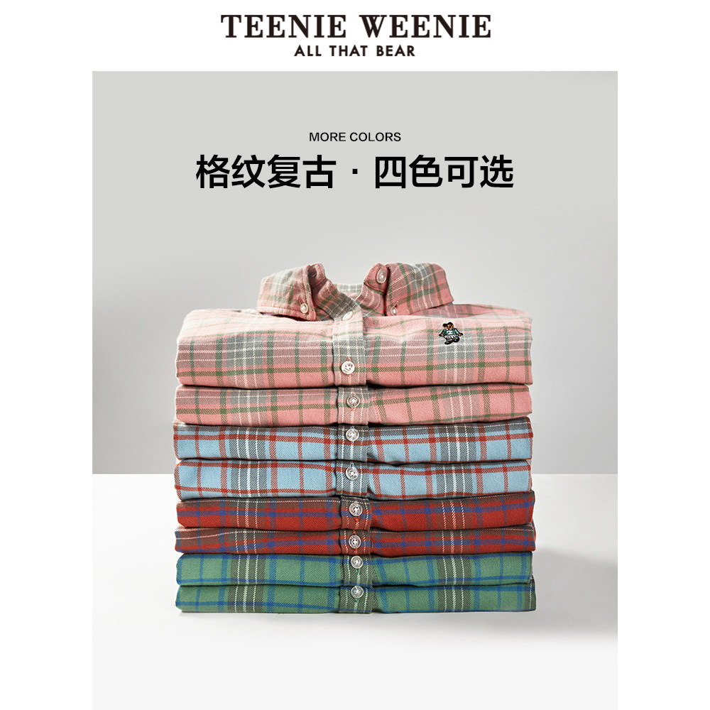 teenieweenie小熊格子女复古衬衫 TeenieWeenie衬衫