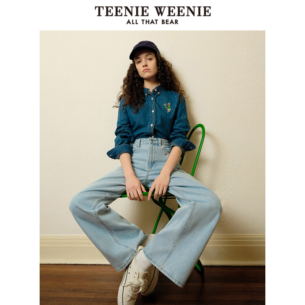 teenieweenie小熊牛仔衬衫长袖外穿 TeenieWeenie衬衫