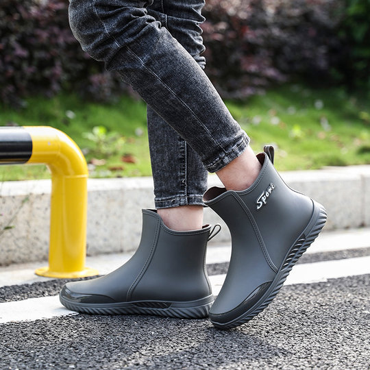 雨鞋男2023新款短筒雨靴外穿潮流休闲厨房防滑钓鱼鞋胶鞋防水耐磨
