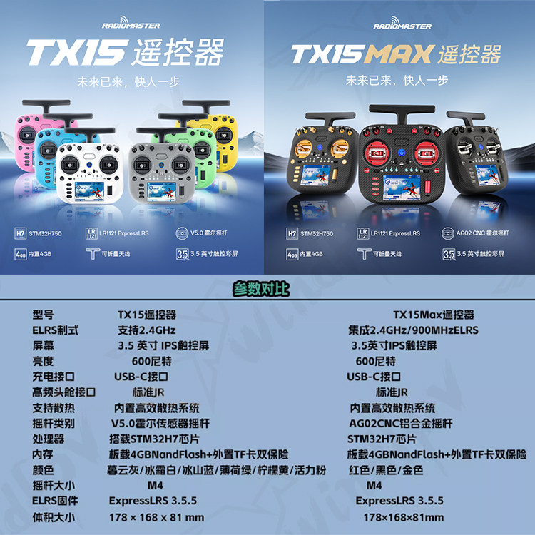 RadioMaster TX15 Max遥控器AG02霍尔摇杆ELRS远距离fpv航模 现货 - 图3