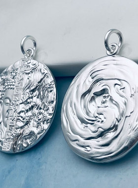 挂坠挂件纯银男佛像原创设计吊坠