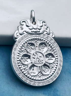 佛像饰品挂件纯银原创男文玩饰品