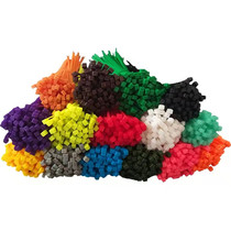 8 * 200 Self-locked nylon ties Colored Ribbon Plastic wire bundles bundled with black white ztying strap