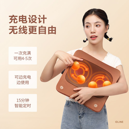 奥佳华腰部按摩器背部颈部按摩仪颈椎热敷揉捏按摩枕礼物官方2206 - 图1