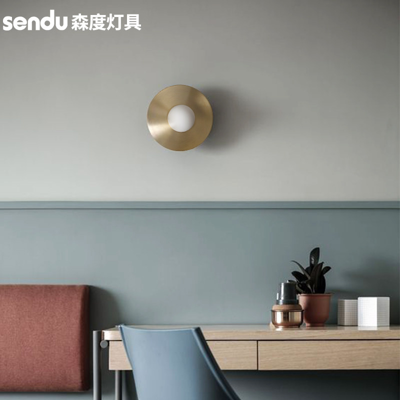 极简壁灯客厅装饰背景墙壁灯轻奢过道走廊北欧现代简约卧室床头灯_虎窝淘