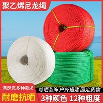 Nylon Rope Abrasion Resistant Bundling Rope Outdoor Resistant Sunning Clothesline Tent Brake Flag-raising Rope Wagons Heavy Weights
