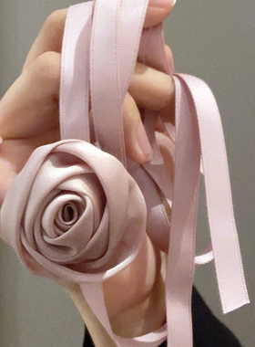 布艺气质立体花朵项链