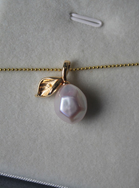 巴洛克珍珠吊坠钻石巴项坠项链