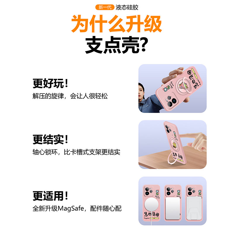 卡通海绵宝宝支点壳适用真我neo7手机壳新款液态硅胶gtneo6se外壳带支架gt5Pro全包防摔Realm保护套超薄男女 - 图0