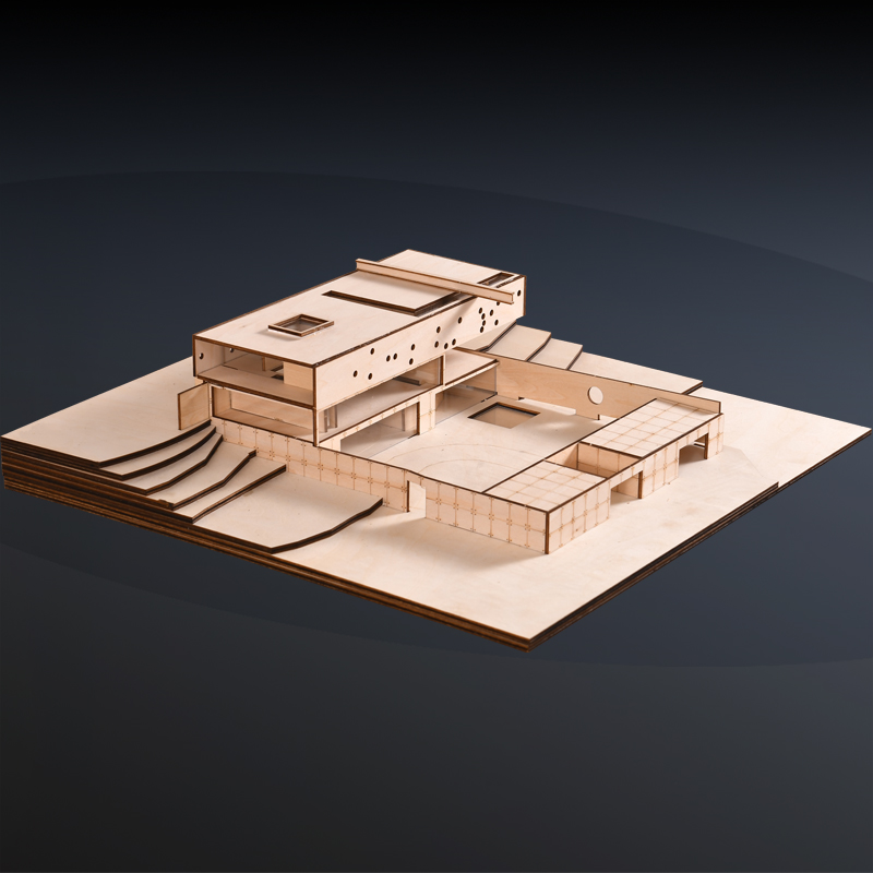 沙盘建筑模型定制建筑大师波尔多住宅木质模型DIY手工制作拼装 - 图1