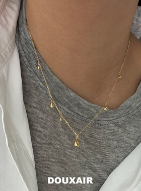 DouxAir绝甜空气水滴吊坠银项链