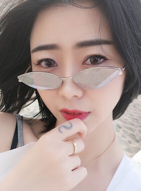 metal frame cat eye sunglasses ocean lens women sun glasses