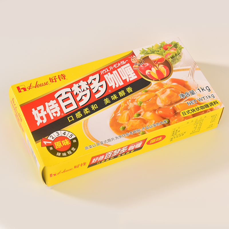 好侍百梦多咖喱块原味1kg日式咖喱粉酱鱼蛋鸡肉饭嘎哩料商用1000g - 图2