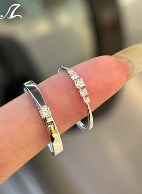 925银培育钻情侣订婚求婚对戒