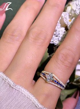 0.5克拉培育钻石戒指女