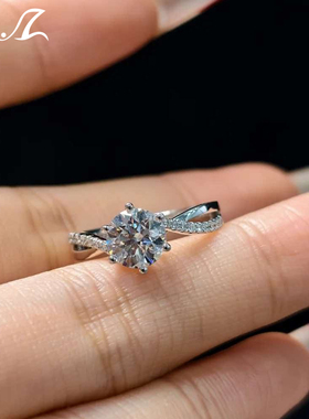 50分培育钻石婚戒设计女