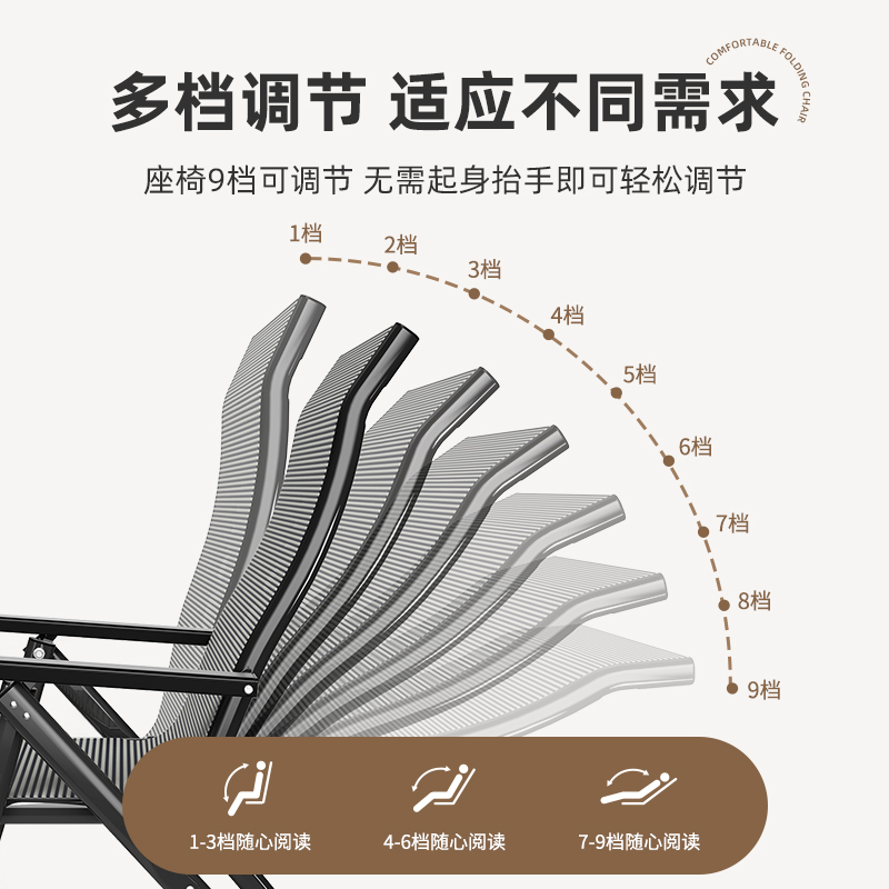 躺椅折叠午休床办公室午睡神器坐躺两用懒人靠背家用宿舍电脑椅子-图0