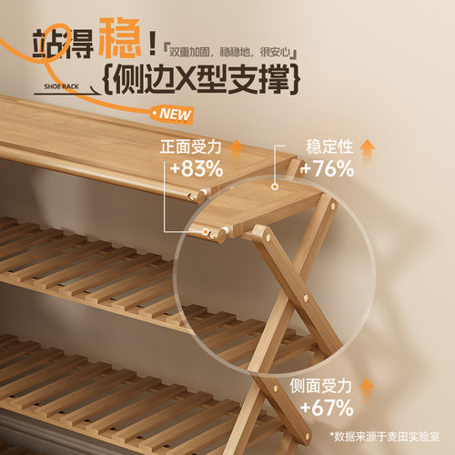 家用入户门折叠鞋架简易门口多层大容量鞋柜2026新款收纳神器架子 - 图3