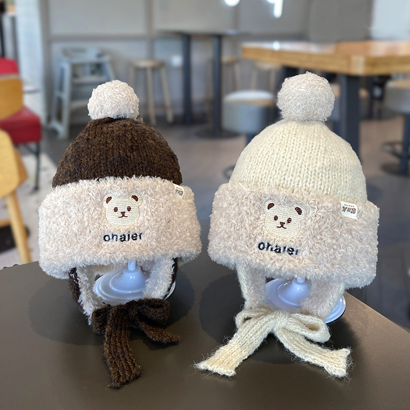 儿童帽子冬季可爱针织加厚保暖雷锋帽男童女童防风宝宝护耳帽冬天,淘宝优惠券,粉丝福利购,淘宝优惠卷