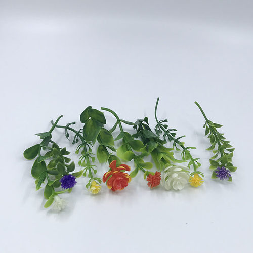幼儿园儿童游戏沙盘玩具幼儿园教具仿真植物尤加利草小花场景树木 - 图0
