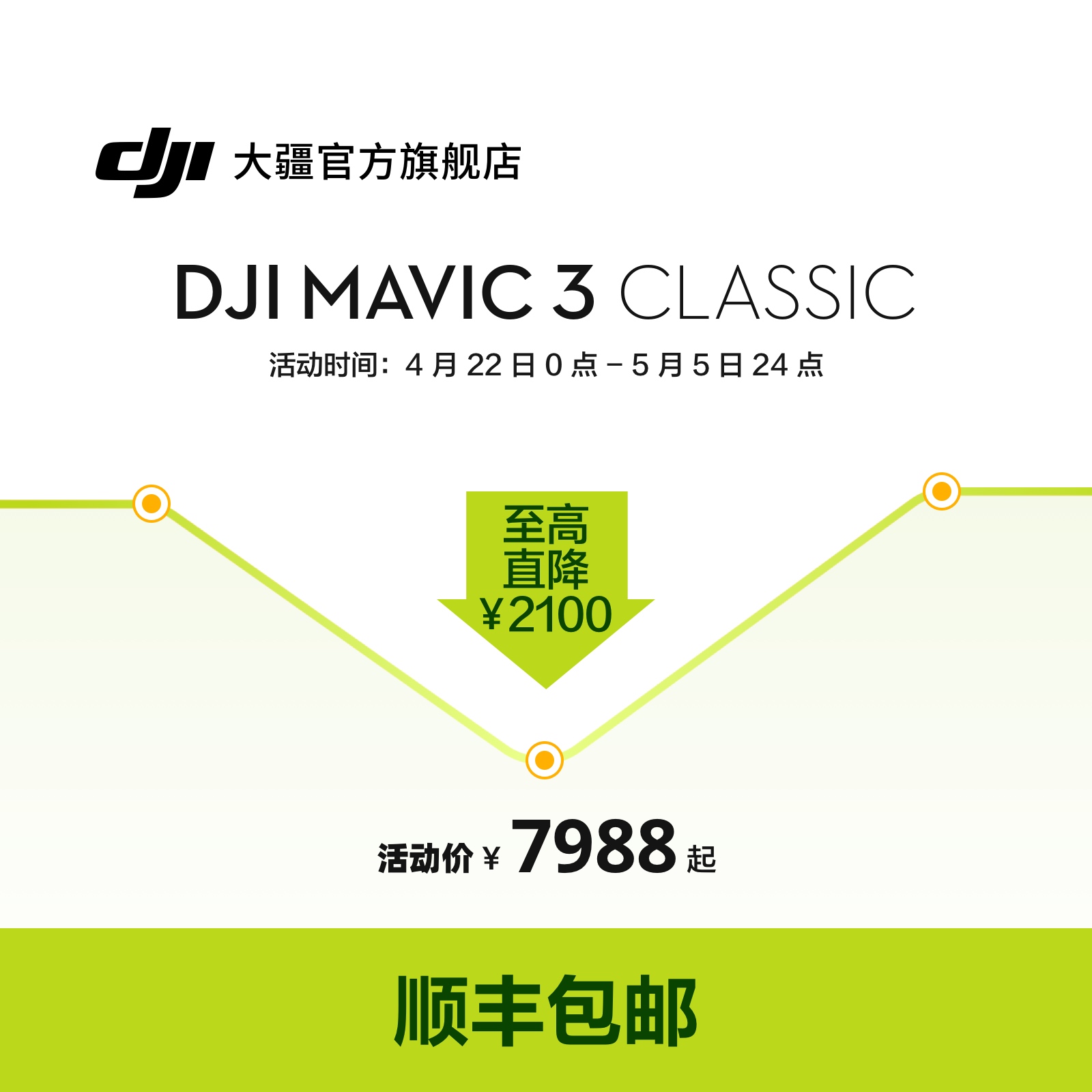 大疆 DJI Mavic 3 Classic御 3经典版哈苏相机高清影像专业航拍无人机大疆无人机官方旗舰店-图0