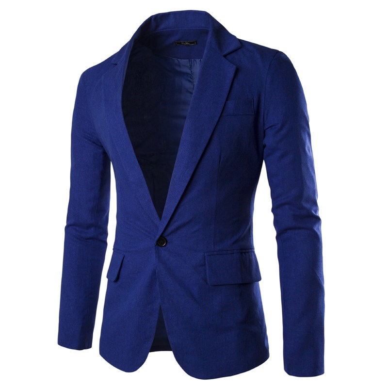 西服男Weding Casual Blazer Men Fashion Slim Fit Jacket Suits-图1