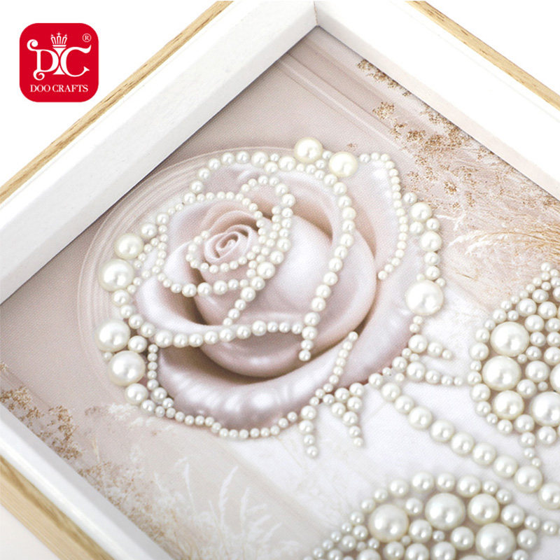 蒂彩DC2025年新款钻石画半钻玫瑰手工diy珍珠儿童小学生带框摆台,淘宝优惠券,粉丝福利购,淘宝优惠卷
