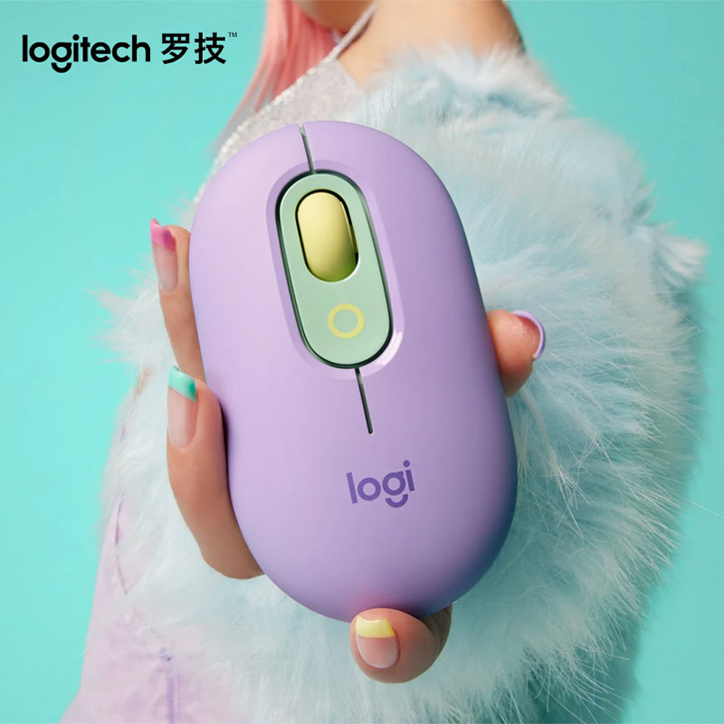 正品 Logitech罗技POP无线蓝牙鼠标  办公静音便携双模跨屏变速 - 图0