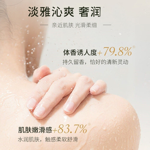植物语录香水沐浴露持久留香体滋润小黑裙花香清爽去屑洗发水套装 - 图2
