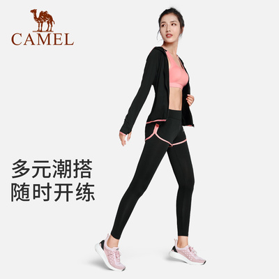 骆驼秋季户外跑步服女瑜伽服健身