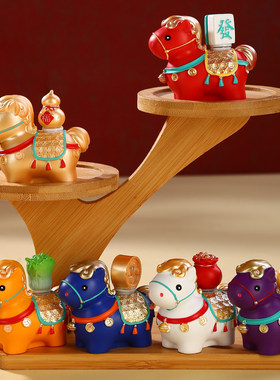 2026马年盲盒吉祥物马上有钱摆件