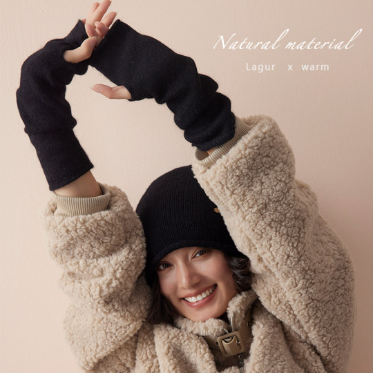 王炸单品“棉+羊毛”基础款万能长筒手套秋冬堆堆袖子保暖针织女