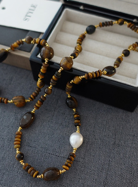 XMR天然石民族风美拉德项链