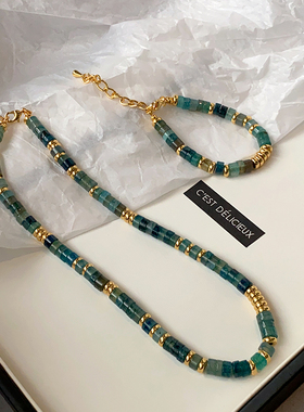 XMR新中式水墨风蓝宝石项链