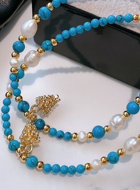 XMR新中式串珠绿松石项链