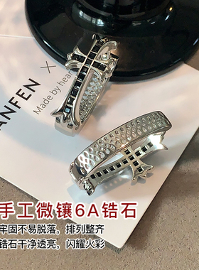 XMR设计感中性风方形十字架耳环