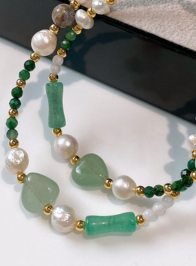 XMR新中式东陵玉珍珠项链