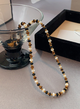 XMR新中式天然虎眼石项链